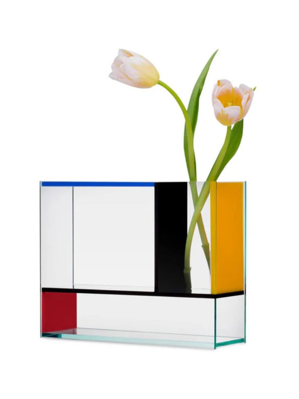 MoMA Frank Kerdil Primary Mondri Vase 3 in 1 Acrylic Pop Art Style Vase, NEW - Picture 2 of 5
